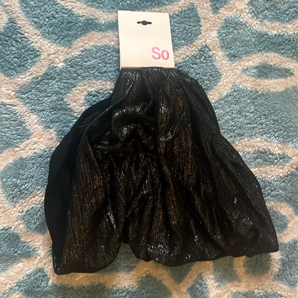 SO Girls Black Shimmer Wide Headband/Wrap - Picture 9 of 10
